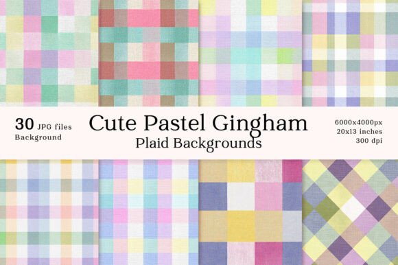 Download Cute Pastel Gingham Plaid Backgrounds - Background Collection