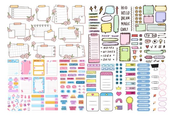 Download DIY Planner Stickers Printable Bundle - Printable bundle Collection