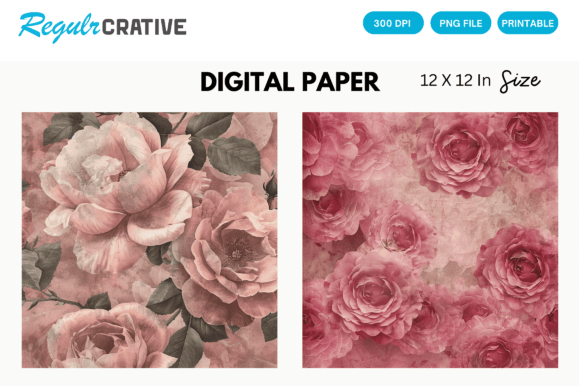 Download Dusty Rose Digital Paper Backgrounds - Background Collection