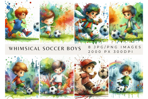 Download Whimsical Soccer Boys Backgrounds - Background Collection