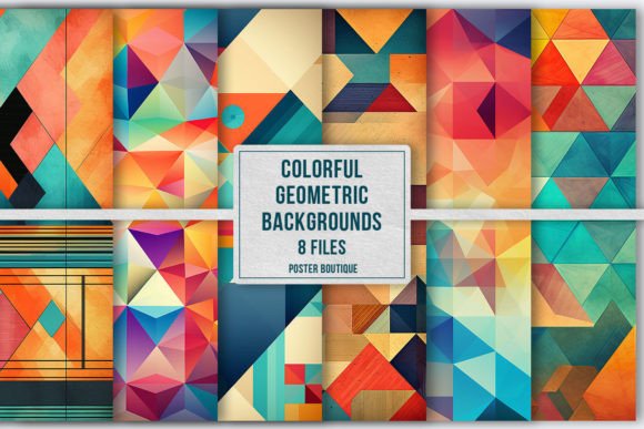 Download Geometric Colorful Backgrounds Pack - Background Collection
