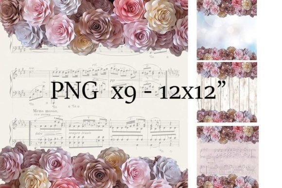 Download Roses on Various Backgrounds 12x12 - Background Collection