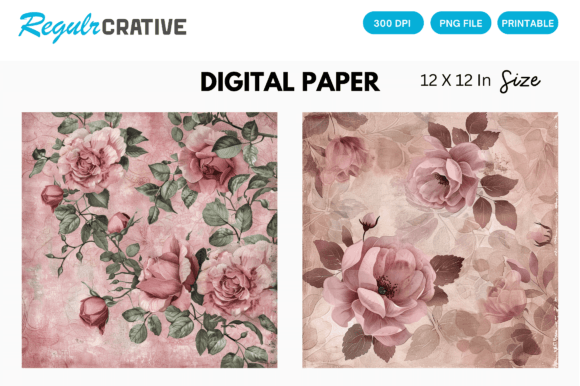 Download Dusty Rose Digital Paper Backgrounds - Background Collection