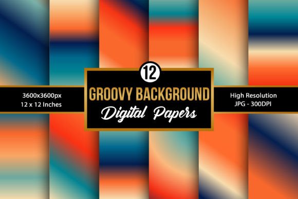 Download Retro Groovy Gradient Background Papers - Background Collection