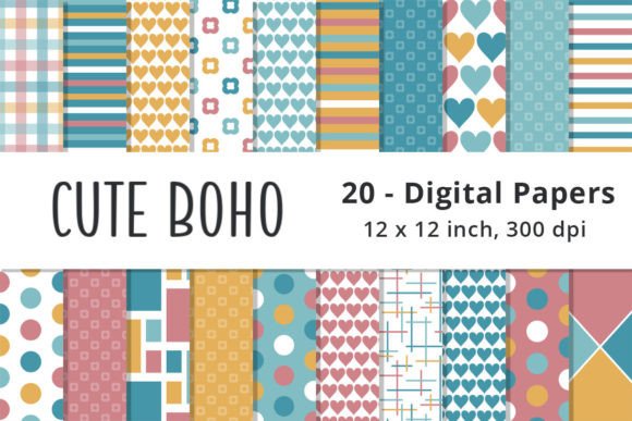 Download Cute Boho Digital Background Papers - Background Collection