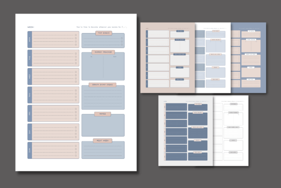 Download Neutral Weekly Planner Printable Bundle - Printable bundle Collection