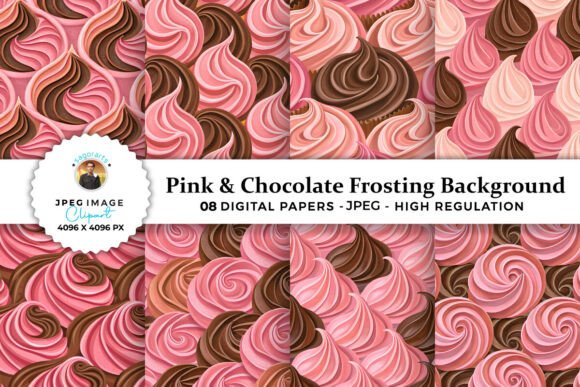 Download Pink &amp; Chocolate Frosting Background - Background Collection