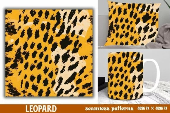 Download Leopard Print Digital Papers Background - Background Collection