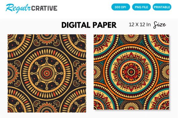Download Aztec Tribal Digital Paper Backgrounds - Background Collection