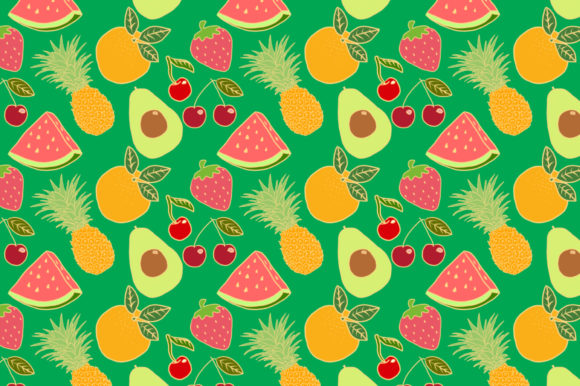 Download Fruits Pattern Background Digital Paper - Background Collection