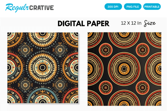 Download Aztec Tribal Digital Paper Backgrounds - Background Collection