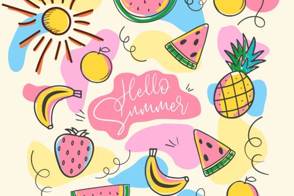Download Summer Background with Fruits - Background Collection