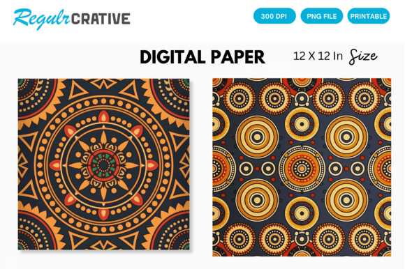 Download Aztec Tribal Digital Paper Backgrounds - Background Collection