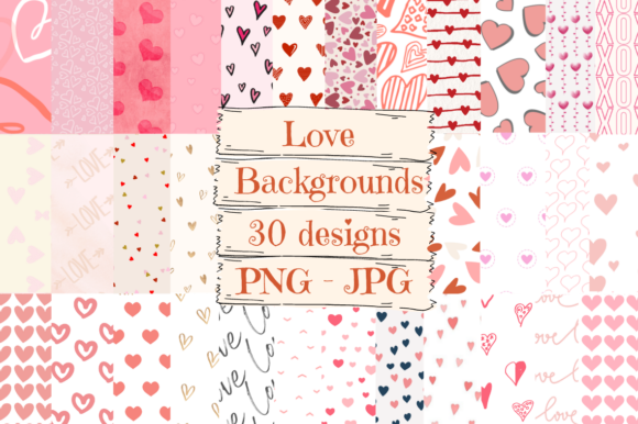 Download Cute Love Background Bundle - Background Collection
