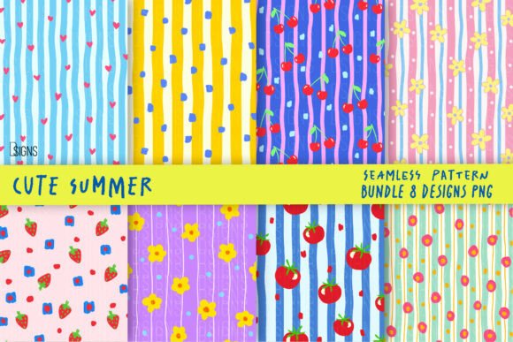 Download Cute Summer Background Pattern Bundle - Background Collection