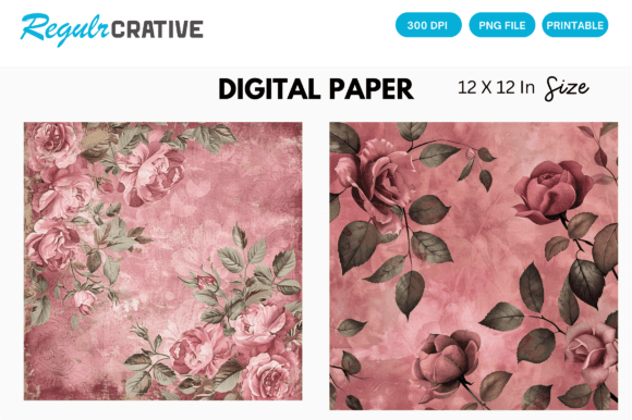 Download Dusty Rose Digital Paper Backgrounds - Background Collection