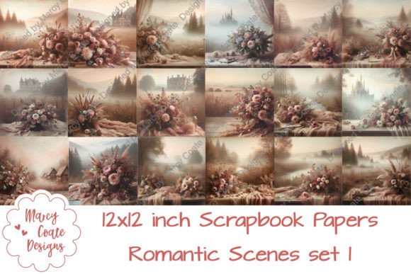 Download Set 1 Romantic Scenes 12x12 Backgrounds - Background Collection