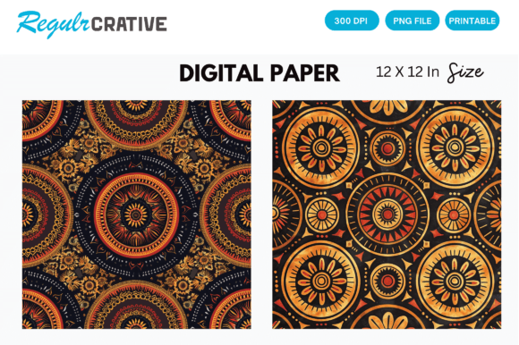 Download Aztec Tribal Digital Paper Backgrounds - Background Collection