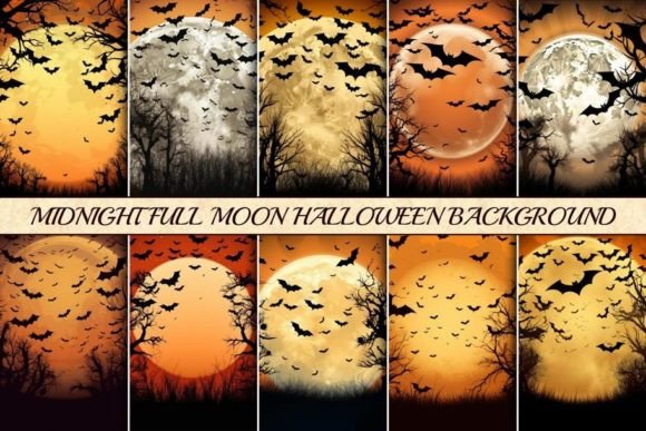 Download Midnight Full Moon Halloween Background - Background Collection
