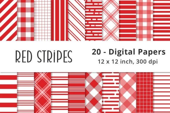 Download Red Stripes Background Digital Papers - Background Collection