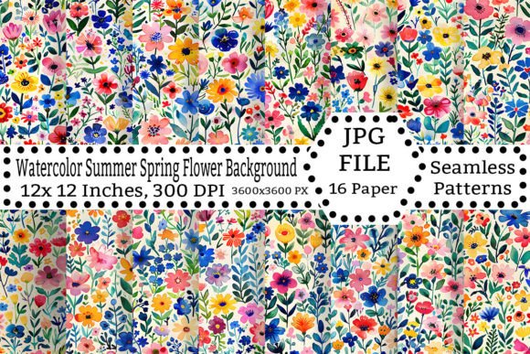 Download Watercolor Summer Background Collection - Background Collection