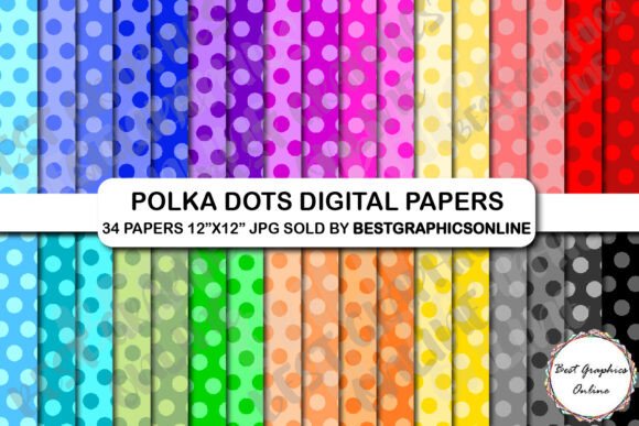 Download 34 Polka Dots Digital Backgrounds Papers - Background Collection