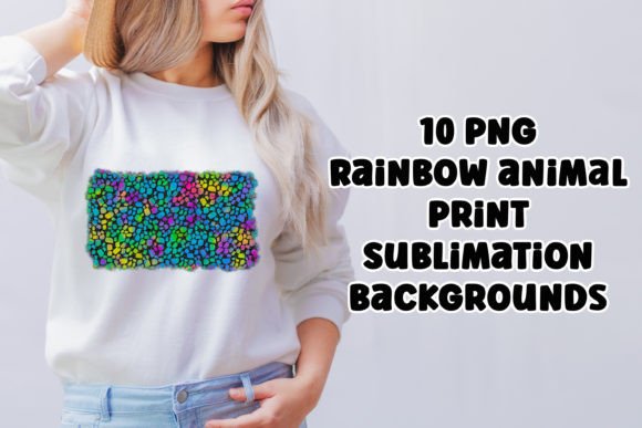 Download Rainbow Animal Print Background, Sublim. - Background Collection