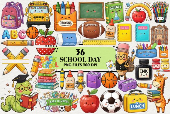 Download Kawaii School Day Clipart Bundle - Kawaii Collection