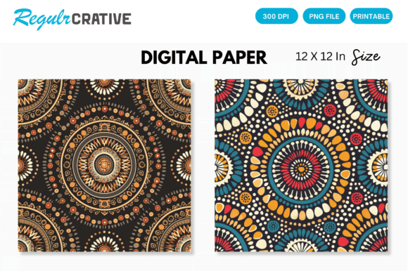 Download Aztec Tribal Digital Paper Backgrounds - Background Collection