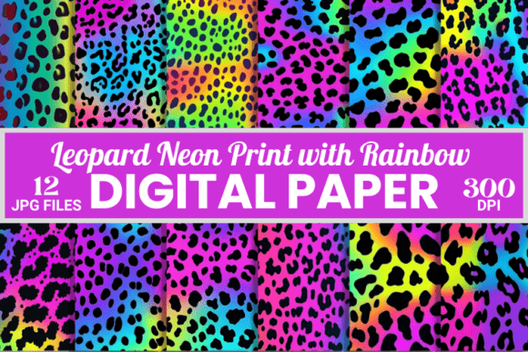 Download Leopard Neon Animal Print Background - Background Collection