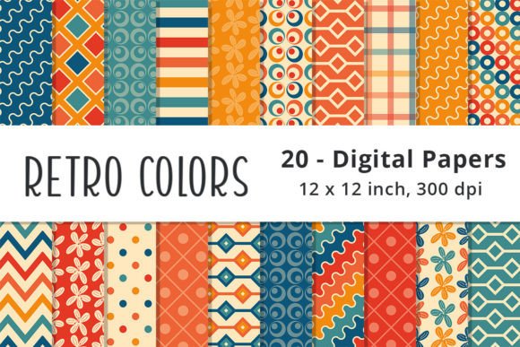 Download Retro Colored Background Design Paper - Background Collection