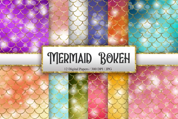 Download Mermaid Scales Bokeh Background - Background Collection
