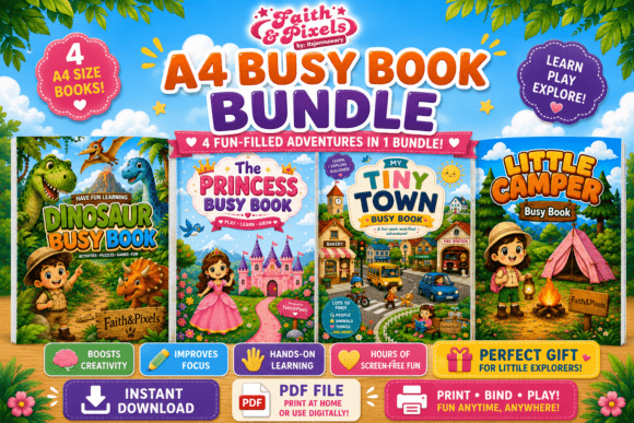 Download 4 Theme Busy Book Printable Bundle - Printable bundle Collection