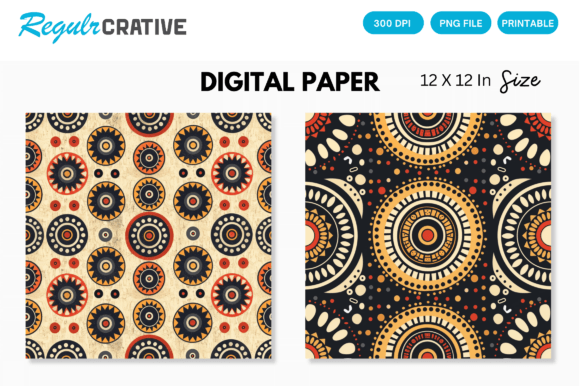 Download Aztec Tribal Digital Paper Backgrounds - Background Collection