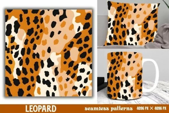 Download Leopard Print Digital Papers Background - Background Collection