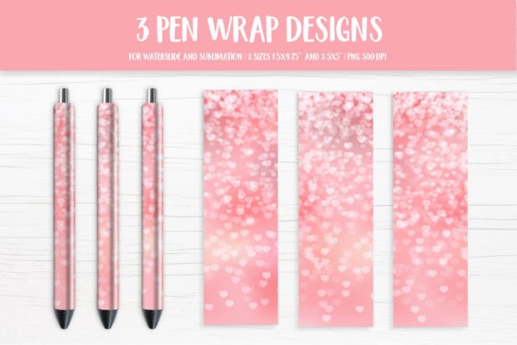 Download Blush Pink Hearts Background Pen Wrap - Background Collection