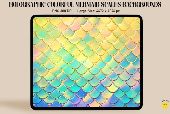 Download Holographic Mermaid Scales Background - Background Collection