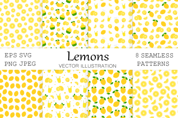 Download Lemon Seamless Pattern. Lemon Background - Background Collection