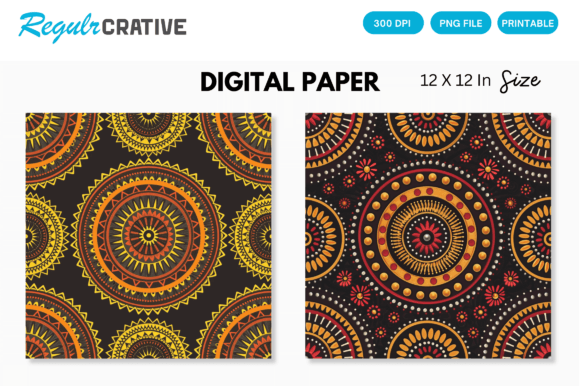 Download Aztec Tribal Digital Paper Backgrounds - Background Collection