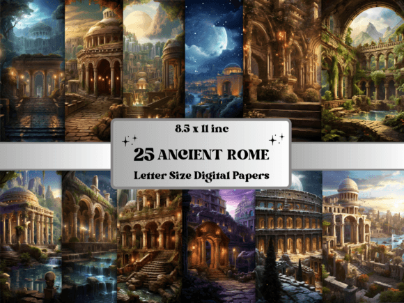 Download Ancient Rome Background Digital Paper - Background Collection