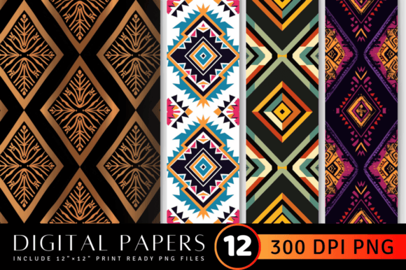 Download Aztec Diamond Digital Paper Backgrounds - Background Collection