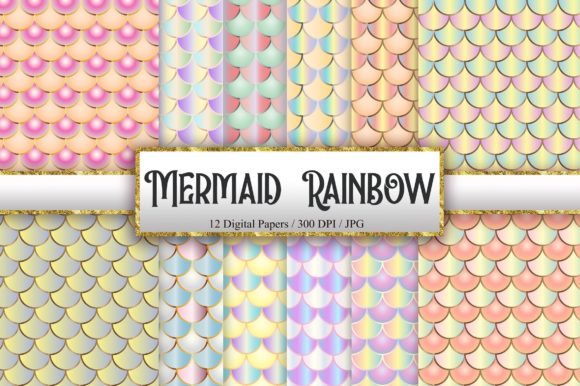 Download Mermaid Scales Rainbow Background - Background Collection
