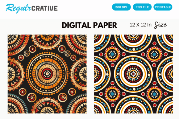 Download Aztec Tribal Digital Paper Backgrounds - Background Collection